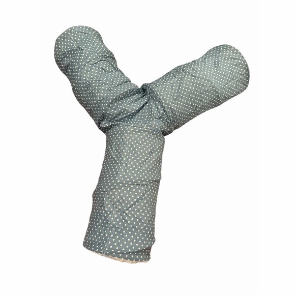 miss meow Other - New Cat Tunnel Toy Collapsible Play Tube Hanging Ball Blue Polka Dot